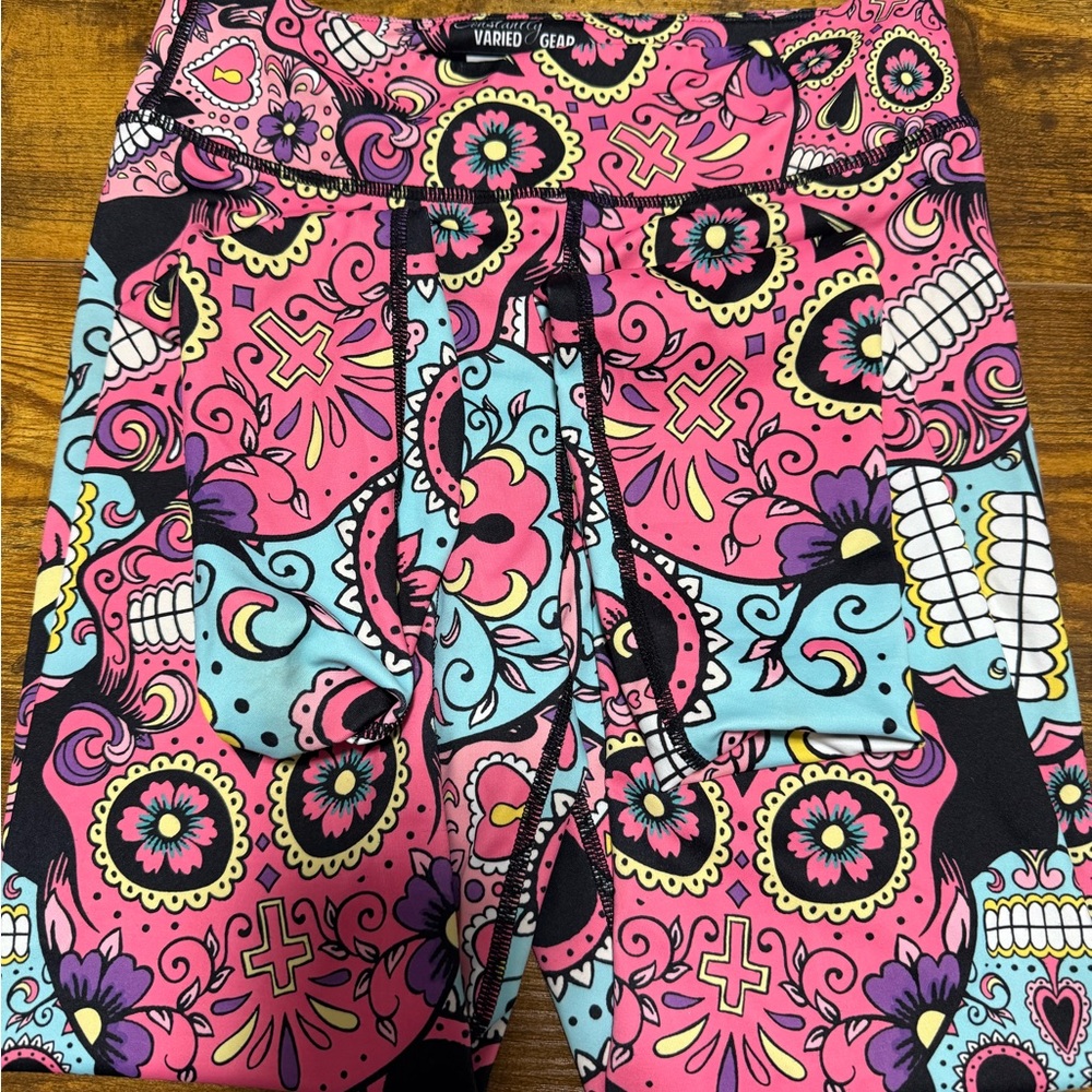 Constantly Varied Gear Pink and Blue Patterned Leggings
